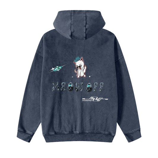 VINTAGE MEOW OFF ZIP UP