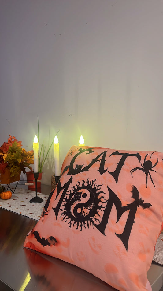 CAT MOM HALLOWEENIE PILLOW