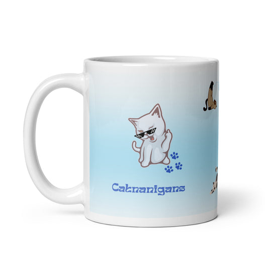 Blue Catnanigans Mug