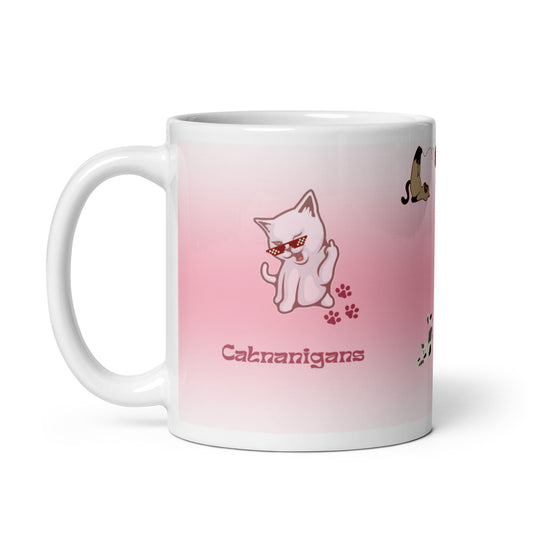 Pink Catnanigans Mug